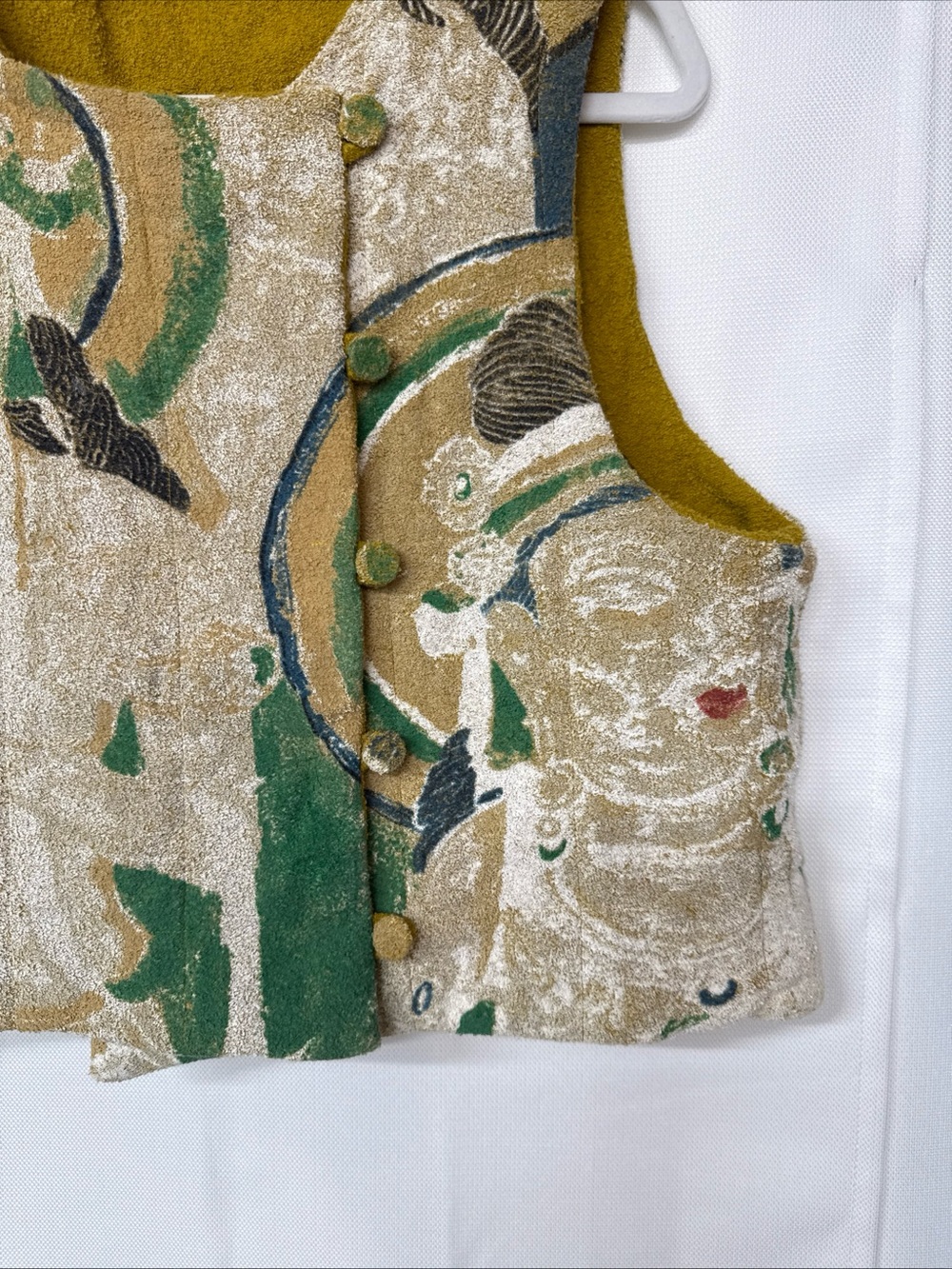 CONP Citizen Of No Place Unisex Sz L Mural Painted Waistcoat Vest Art To Wear - Picture 5 of 16